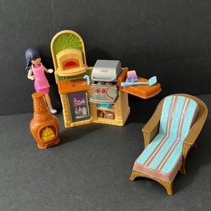 DOLL HOUSE FURNITURE BBQ GRILL SET